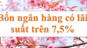 ធនាគារចំនួនបួនមានអត្រាការប្រាក់លើសពី 7.5%