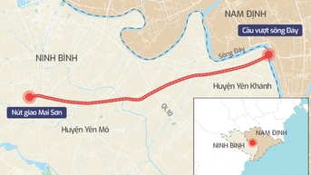 Cao tốc Ninh Bình - Hải Phòng đoạn qua tỉnh Nam Định, Thái Bình được đầu tư hơn 19.700 tỷ đồng