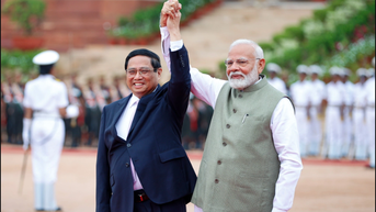 Lễ đón chính thức Thủ tướng Phạm Minh Chính tại Phủ Tổng thống Ấn Độ