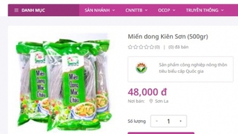 Giá trị miến dong Kiên Sơn tăng cao nhờ kinh doanh trên Sàn Việt