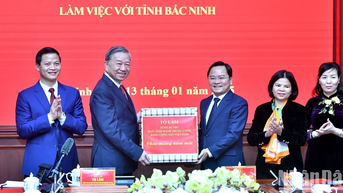 [Ảnh] Tổng Bí thư Tô Lâm thăm và làm việc tại tỉnh Bắc Ninh