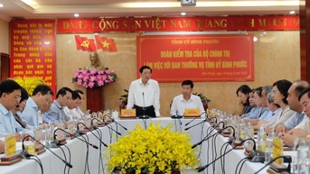Công bố quyết định kiểm tra của Bộ Chính trị đối với Tỉnh ủy Bình Phước