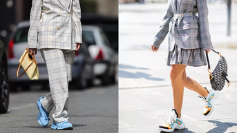 Mặc đồ công sở với giày sneakers thế nào để trông sành điệu, cá tính?