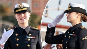 Công chúa Leonor đẹp rạng ngời trong chuyến thực tập tại Học viện Hải quân