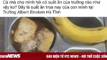 Suất ăn trưa của học sinh một trường tiểu học ở Hà Tĩnh như cho 'người giảm cân’