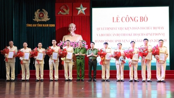 công bố quyết định kiện toàn tổ chức bộ máy giai đoạn 2023 -2025