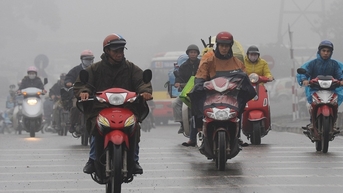 MIền Bắc mưa giông, nhiệt độ giảm