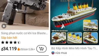 Đồ chơi kích động bạo lực tràn ngập Temu