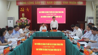 Ban Thường vụ Đảng ủy Bộ GTVT làm việc với Ban Thường vụ Đảng ủy Khối các cơ quan Trung ương