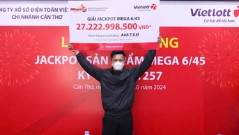 Người đàn ông ở Cần Thơ chỉ đeo khẩu trang nhận giải Vietlott hơn 27 tỷ