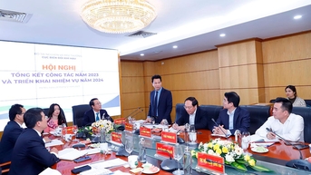 Bộ trưởng Đặng Quốc Khánh dự và chỉ đạo Hội nghị tổng kết Cục Biến đổi khí hậu