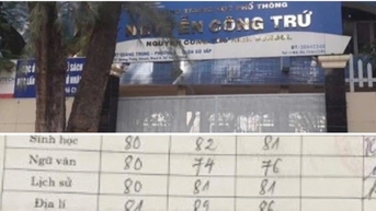 Một lời phê của giáo viên, 2 học sinh phải thay học bạ mới