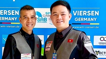 Người hùng Bao Phương Vinh cùng Trần Quyết Chiến ghi dấu mốc lịch sử cho billiards Việt Nam
