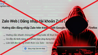 Zalo web bị giả mạo khiến hàng triệu người bị lừa