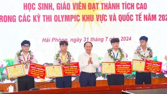 Hải Phòng chi 2,7 tỉ thưởng các cá nhân đoạt giải Olympic