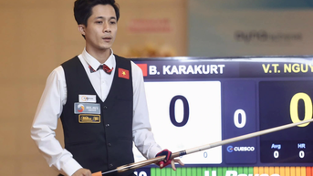 Billiards: Cơ thủ Việt Nam đánh bại đối thủ hơn 522 bậc, vào vòng 16 giải thế giới