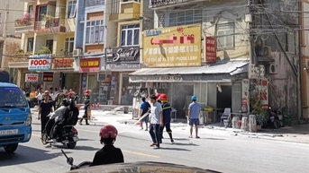Quán phở ở thành phố Hà Giang bốc cháy ngùn ngụt