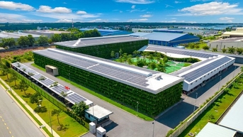 Không gian xanh mướt của nhà máy vốn Thụy Sĩ tại Bình Dương