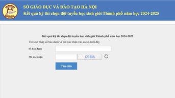 Công bố điểm thi chọn đội tuyển học sinh giỏi thành phố