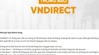 Sau tra cứu tài khoản, khách hàng VNDirect sớm giao dịch được bình thường?