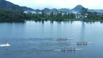 Sôi động giải đua thuyền rowing, canoeing Đông Nam Á trên sông Giá