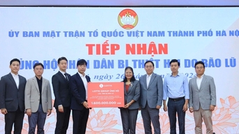 Lotte World Việt Nam góp sức hỗ trợ người dân bị ảnh hưởng bởi bão Yagi