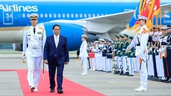 Lễ đón Thủ tướng Phạm Minh Chính thăm chính thức Hàn Quốc