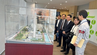 도 둑 두이 장관, 일본 메구로 폐기물 에너지화 공장 방문