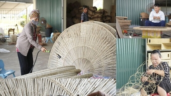 Hợp tác xã mây tre đan ở Thái Bình nhộn nhịp xuất khẩu hàng dịp Tết