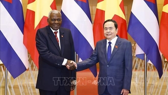 Chủ tịch Quốc hội Trần Thanh Mẫn đón và hội đàm với Chủ tịch Quốc hội Chính quyền Nhân dân Cuba