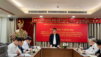 Các Đảng bộ, Chi bộ tại Hà Nội thực hiện đợt sinh hoạt chính trị về kỷ nguyên vươn mình của dân tộc