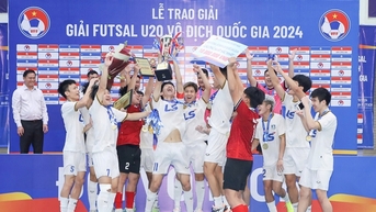 Quật ngã Sài Gòn Titans TP.HCM, Thái Sơn Bắc lên ngôi giải futsal U.20 quốc gia 2024