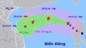 Bão số 9 vào Biển Đông, gặp không khí lạnh suy yếu trên biển Trung Trung Bộ