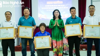 Nghệ An khen thưởng các vận động viên đạt thành tích cao tại giải thể thao quần chúng toàn quốc năm 2023 | Báo Nghệ An điện tử