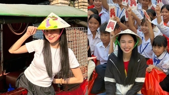 Hoa hậu Thùy Tiên ghi điểm nhờ hạnh động đẹp trước Tết Nguyên đán 2024