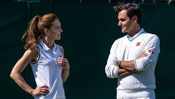 Công nương Kate chơi tennis cùng Roger Federer