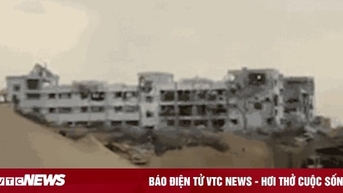 Video Israel phá hủy tòa nhà quốc hội ở Gaza