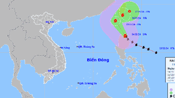 KHẨN: Ngày mai, 15/11, biển Đông lại đón bão USAGI