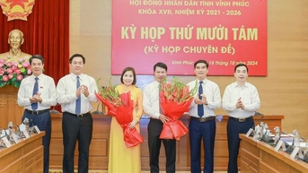 Phê chuẩn 2 Phó Chủ tịch UBND tỉnh Vĩnh Phúc