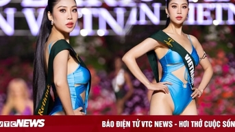 Đỗ Lan Anh diễn bikini gợi cảm tại bán kết Hoa hậu Trái đất 2023