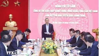 Tổng Bí thư Tô Lâm làm việc với Ban Tuyên giáo Trung ương về các nhiệm vụ trọng tâm
