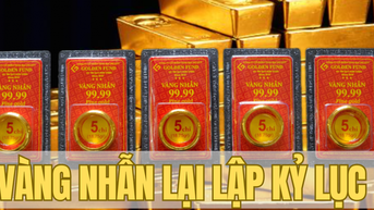 Giá vàng nhẫn 999,9 lên mức cao chưa từng có