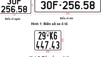 Hình dáng của biển số ô tô, xe máy sẽ áp dụng từ 1/1/2025
