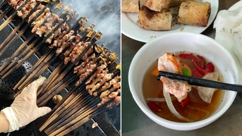 Bún chả gia truyền 6 đời đông khách, thịt nướng thơm phức mùi lá chuối, tre già