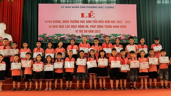 Phường Bắc Cường tuyên dương, khen thưởng 388 học sinh tiêu biểu năm học 2022 -2023