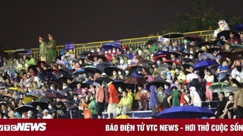 많은 사람들이 비를 무릅쓰고 하이퐁 센터로 가서 홍화축제를 관람했습니다.