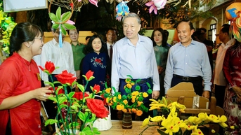 Tổng Bí thư Tô Lâm dự Ngày hội Đại đoàn kết tại phường Quán Thánh, quận Ba Đình
