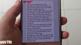 Tin nhắn "mong phụ huynh đừng bận tâm đến ngày 20/10" gây bão mạng