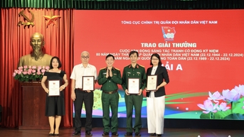 Tranh cổ động kỷ niệm 80 năm Ngày thành lập QĐND Việt Nam