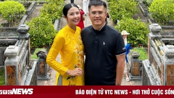 Hoa hậu Ngọc Hân được ông xã tháp tùng đến Huế chụp ảnh áo dài